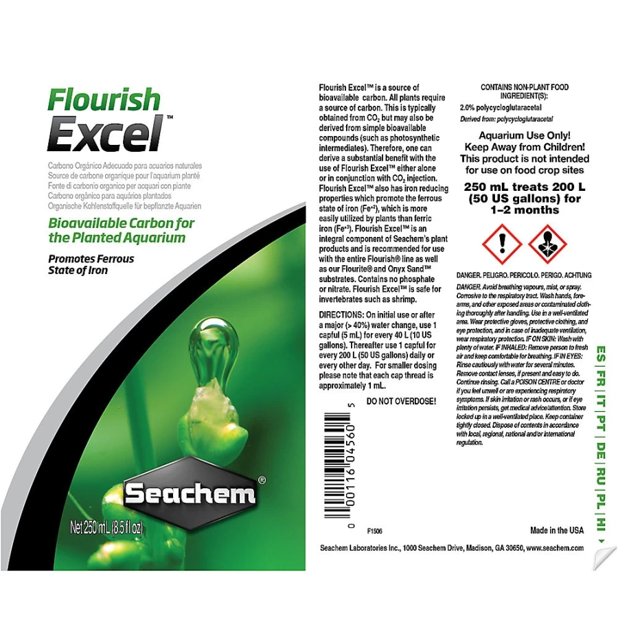 PetSmart Seachem Flourish Excel - Premium Aquatic Plant Fertilizer for Freshwater Tanks