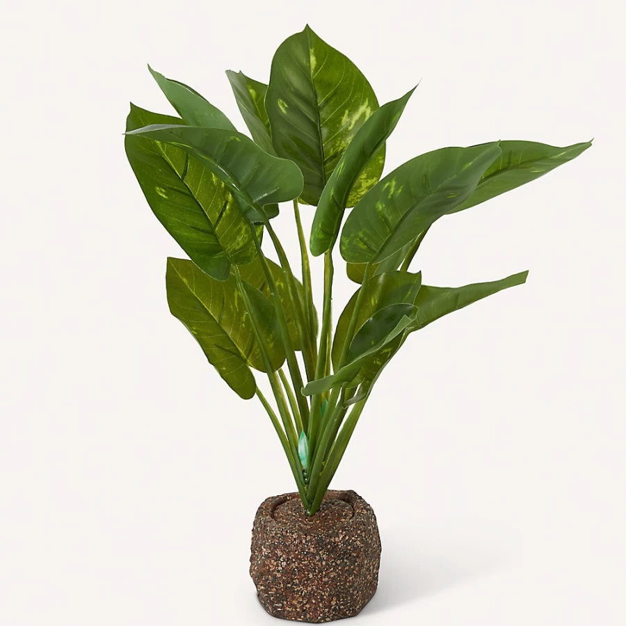 PetSmart NateJeremiah Artificial Leafy Potted Plant - 11.5" Reptile & Aquarium Decor Habitat