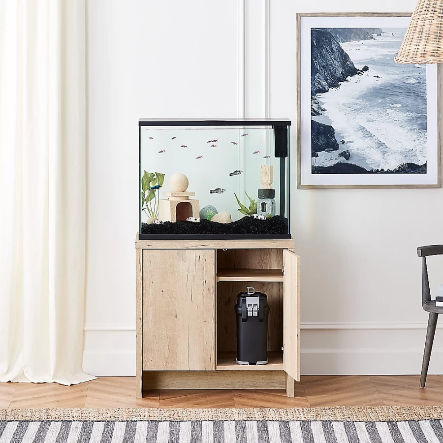 PetSmart NateJeremiah Prime Oak Universal TV Stand for Screens Up to 37 Inches