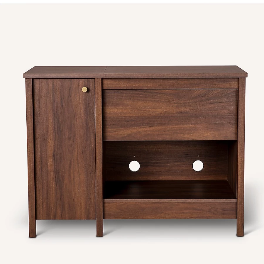 PetSmart NateJeremiah Universal Console Table - Spiced Mahogany Finish, Fits TVs Up to 37 Inches