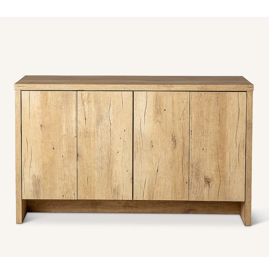 PetSmart NateJeremiah Universal Oak TV Stand - Supports Up to 75" Flat Screen, Sturdy Wood Entertainment Center