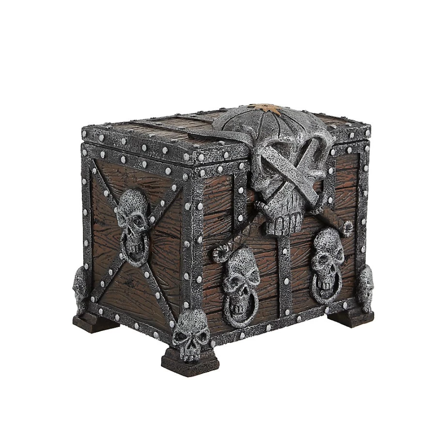 PetSmart Top Fin Pirate Chest Decoration for Fish Tanks - Aquarium Ornament for Aquatic Fun