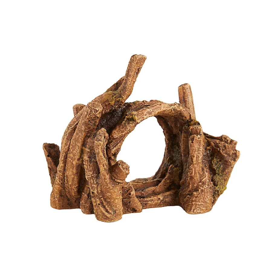 PetSmart Top Fin Wood Circle Decorative Aquarium Ornament for Fish Tanks