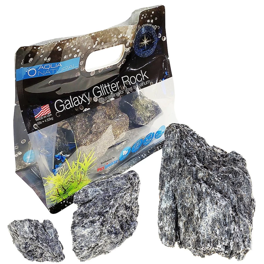 PetSmart Aqua Natural Glitter Rocks for Fish Tanks - Galaxy Decorative Gravel