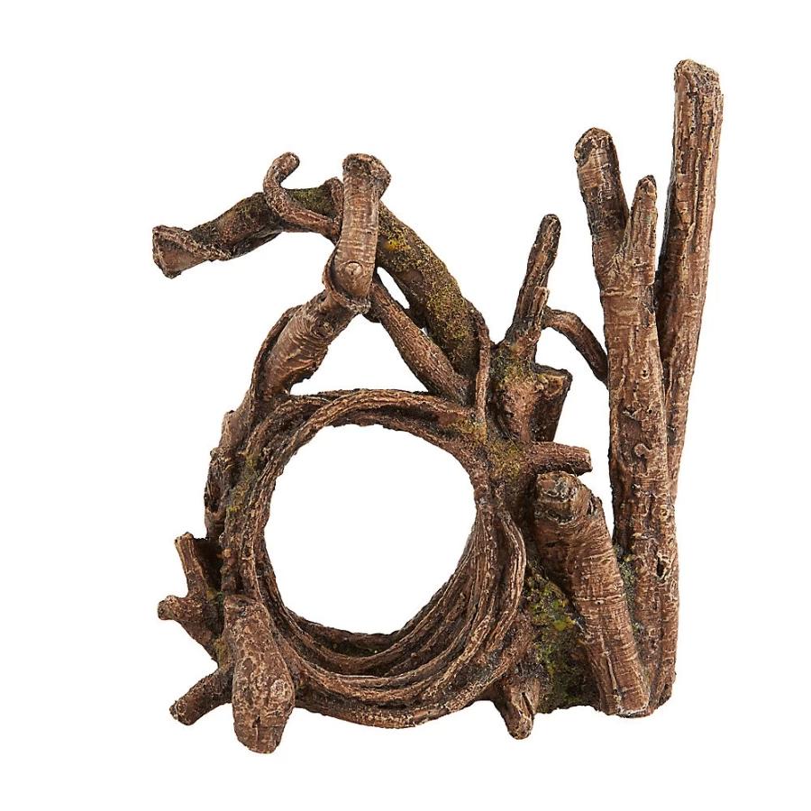 PetSmart Top Fin Dark Wood Aquarium Stand - Decorative Fish Tank Ornament for Home Decor
