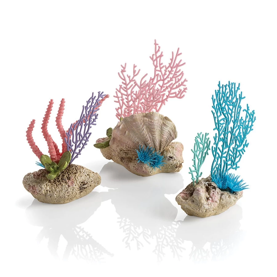 PetSmart biOrb Coral Fan & Shells Aquarium Decorations - 3 Piece Set for Fish Tank