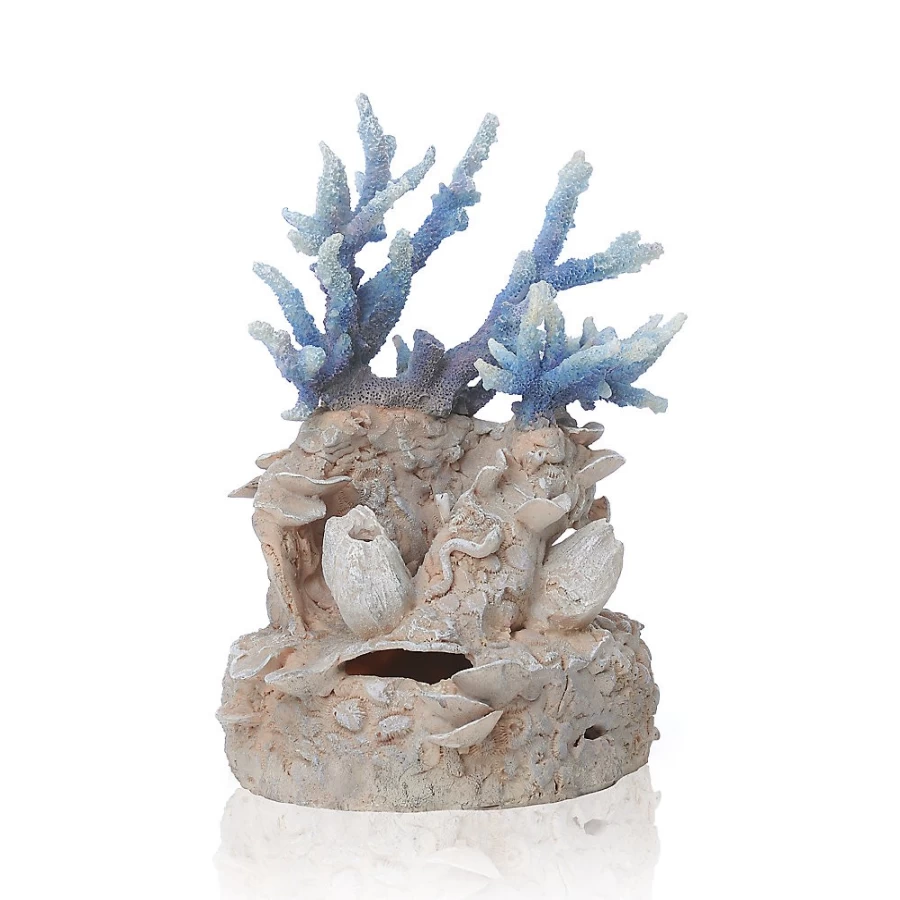 PetSmart biOrb Coral Reef Aquarium Decor - Vibrant Blue Ornament for Fish Tanks