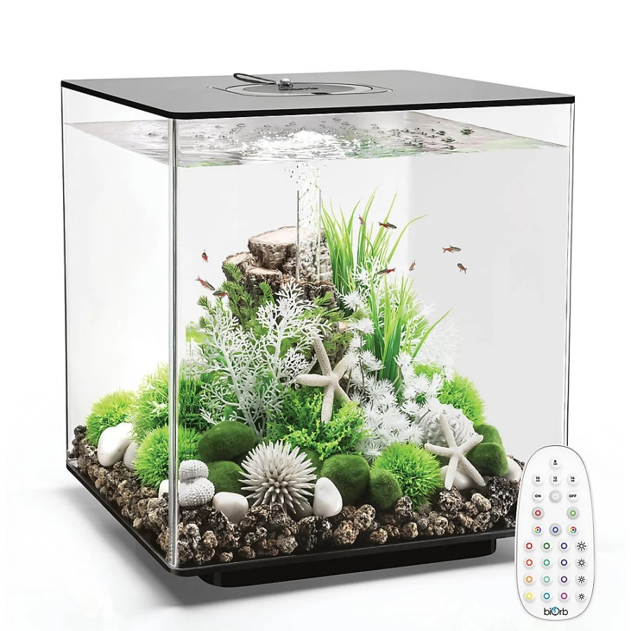 PetSmart biOrb CUBE 60 LED Aquarium Kit - 16 Gallon Modern Fish Tank with Multi-Color Lighting