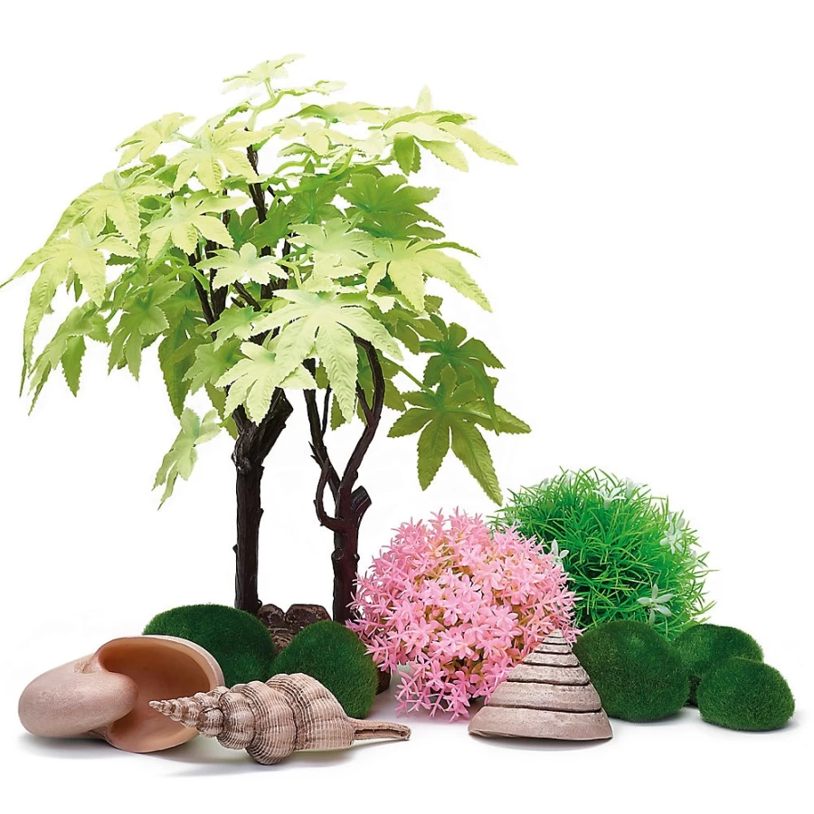 PetSmart biOrb Summer Aquarium Decor Set - Vibrant Aquatic Ornaments for Fish Tanks